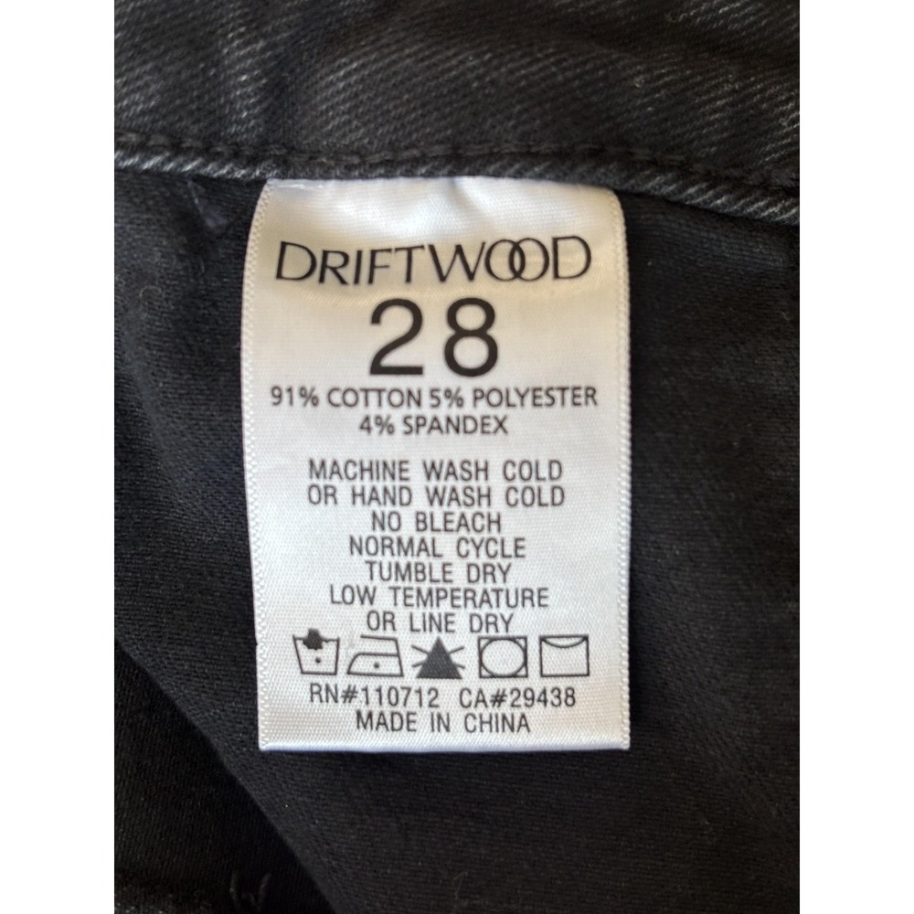 Driftwood Farrah Jeans Womens 28 Black Flare Floral Embroidered Denim Boho - Picture 4 of 7